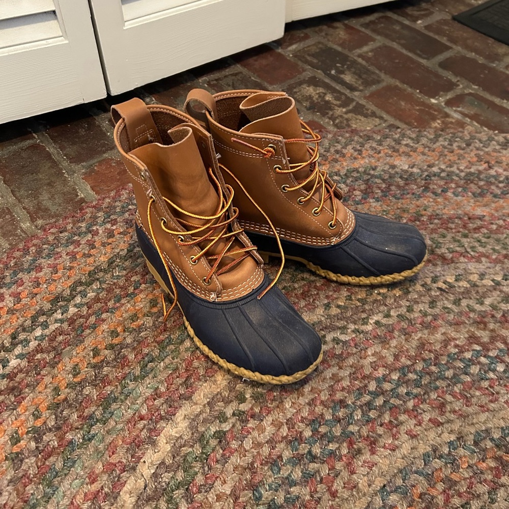Women’s Brown and Blue LLBean Boots